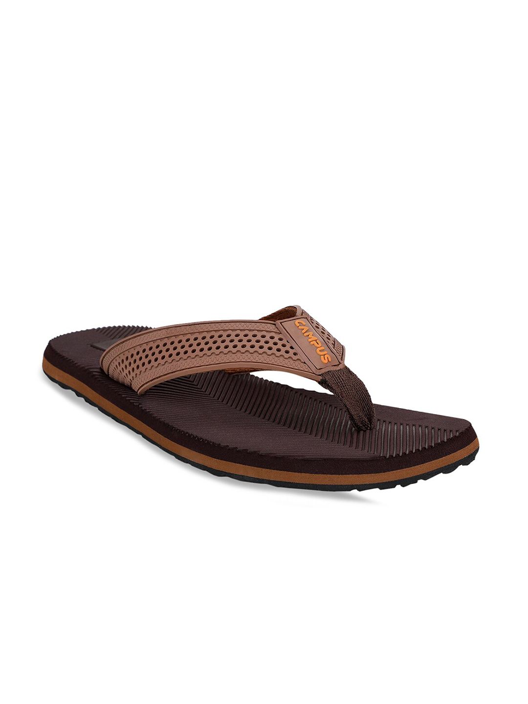 Campus Men Red & Tan Room Slippers