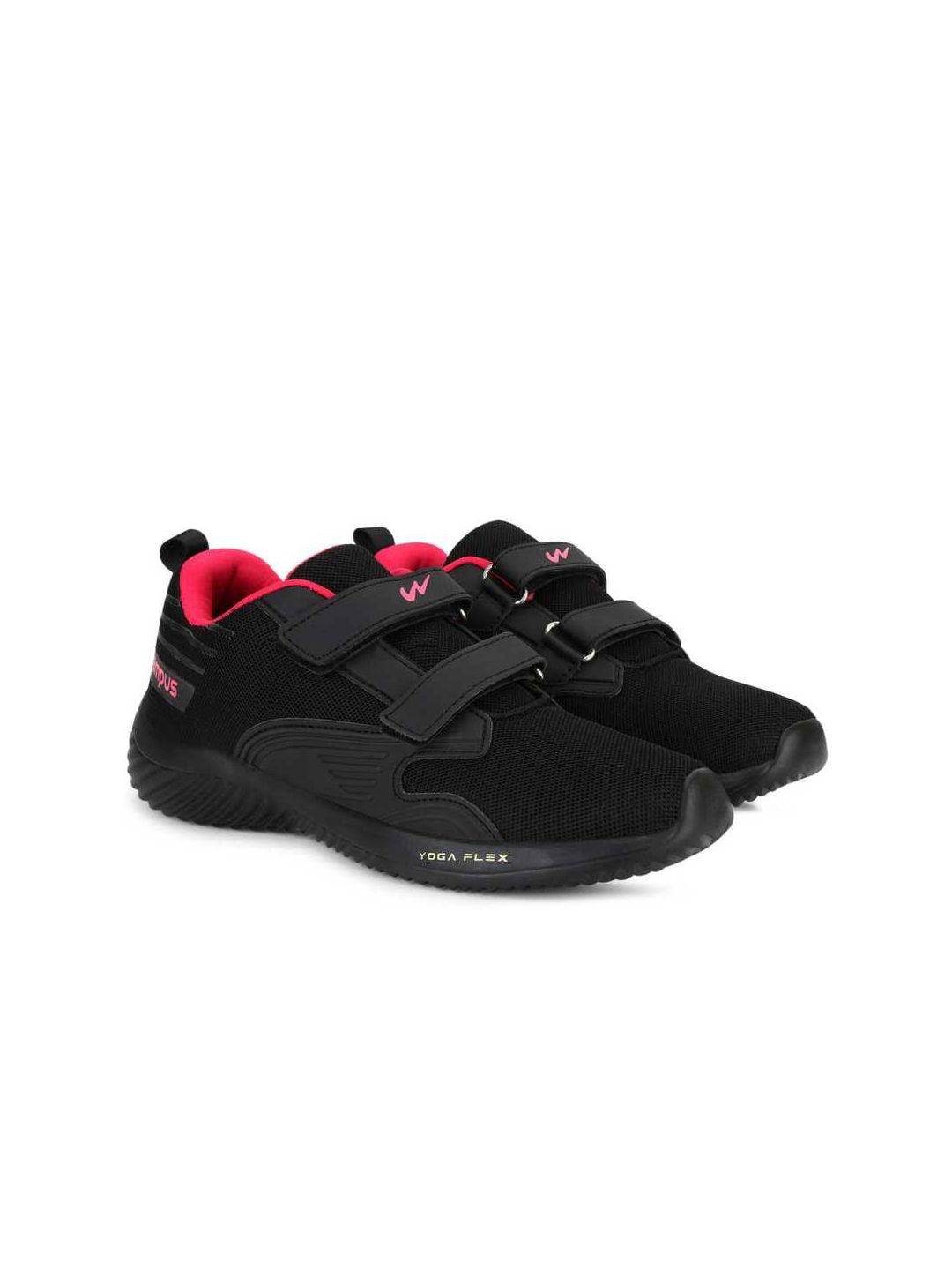 Campus Women Black Mesh Running Shoes Price in India