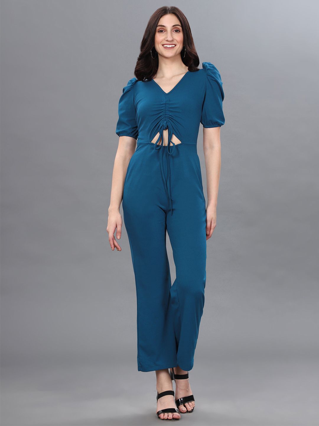 Selvia Teal Basic Jumpsuit