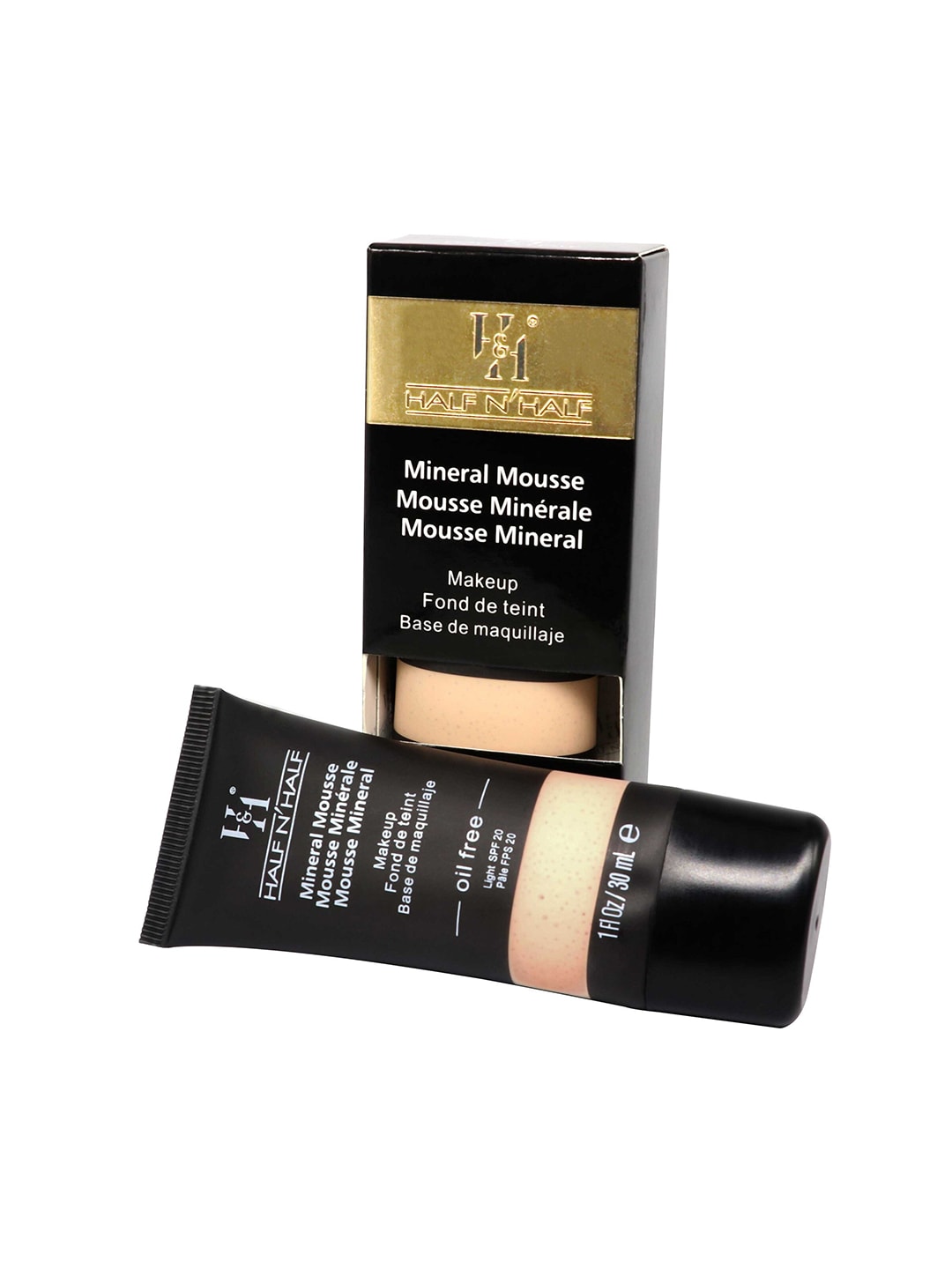 Half N Half Cream-Coloured Mineral Mousse Oil Free Foundation Light SPF 20 - 30 ml Price in India