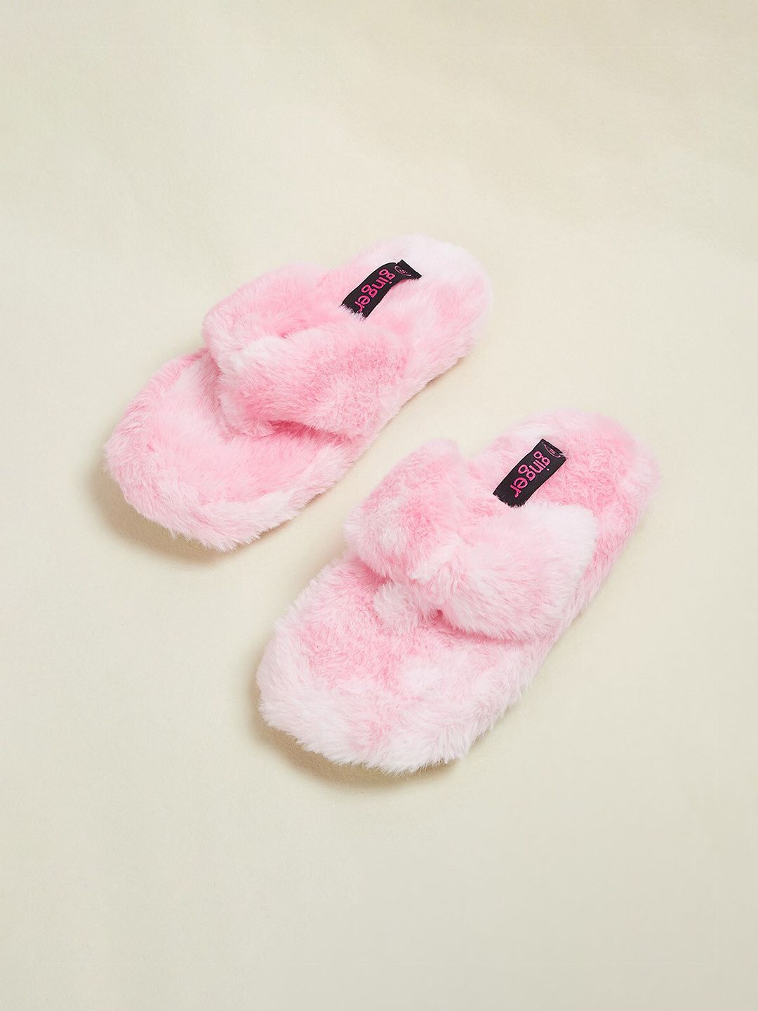 Ginger by Lifestyle Women Pink Embellished Room Slippers Price in India