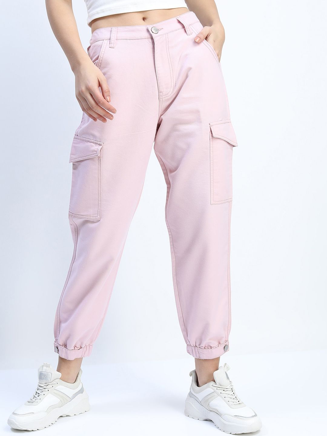 Tokyo Talkies Women Pink Jogger Jeans Price in India