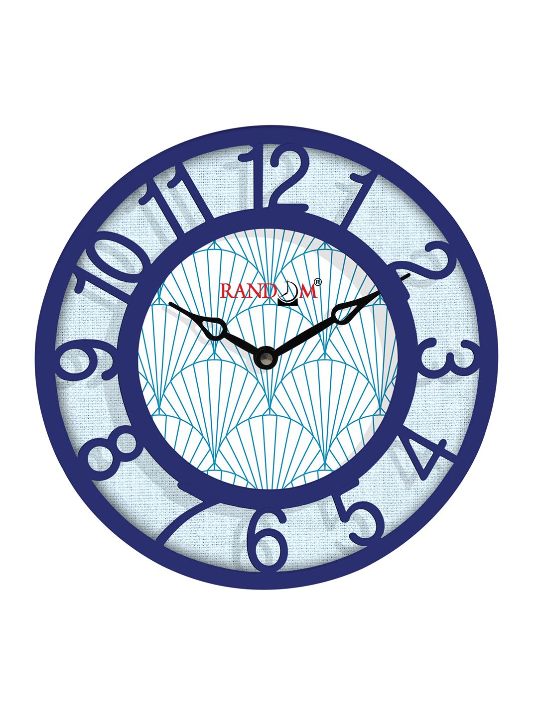 RANDOM Blue  & White Printed Contemporary 20 cm Table Cum Wall Analogue Clock Price in India