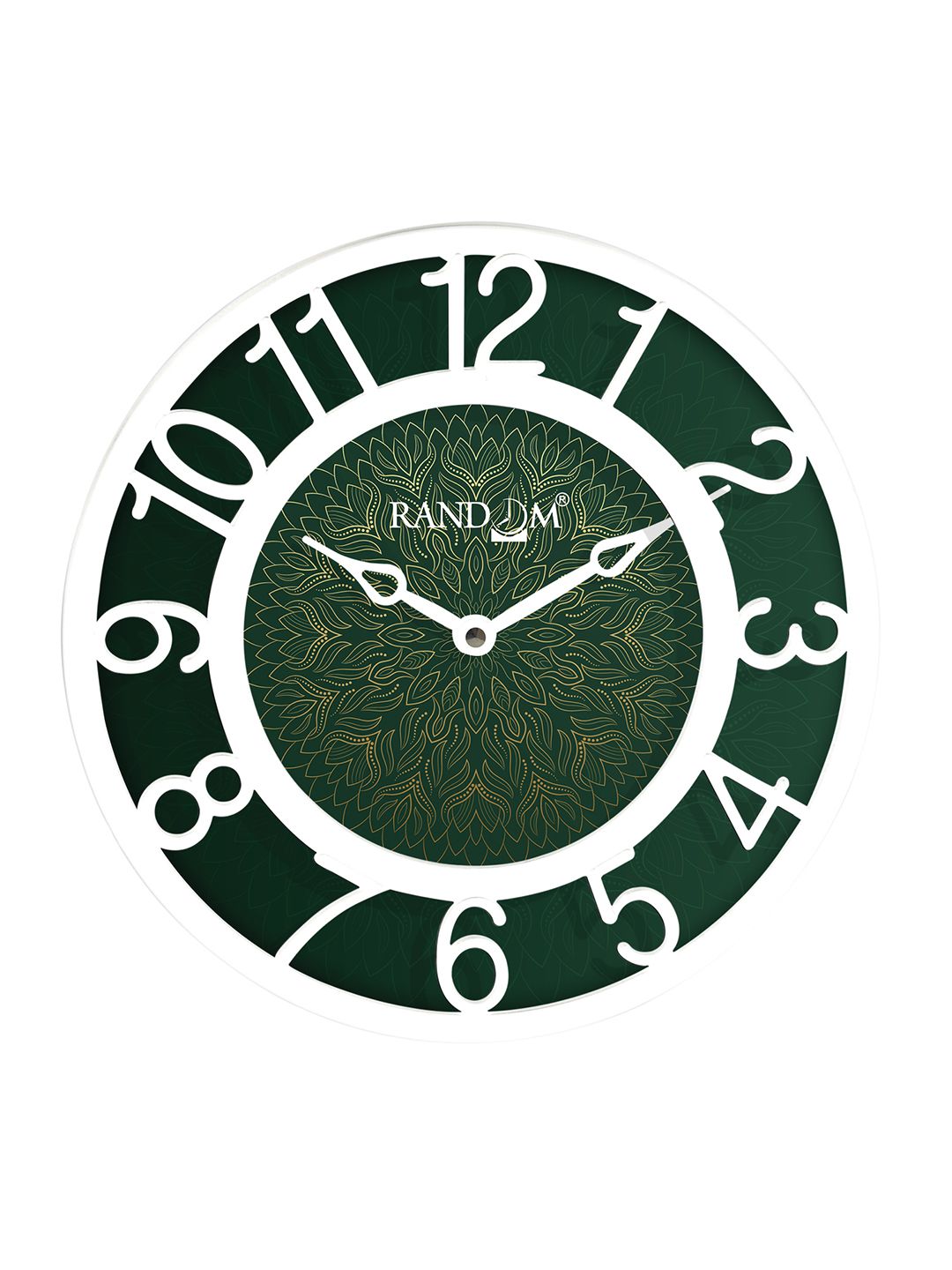 RANDOM Green & White Printed Contemporary 20 cm Table Cum Wall Analogue Clock Price in India