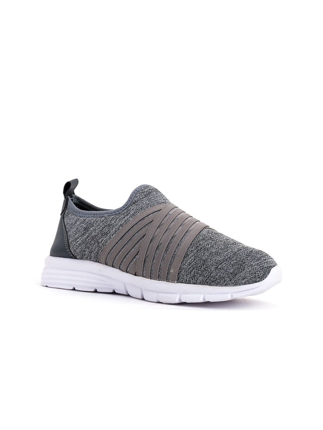 Khadims Women Grey & Black Textile Running Non-Marking Shoes Price in India