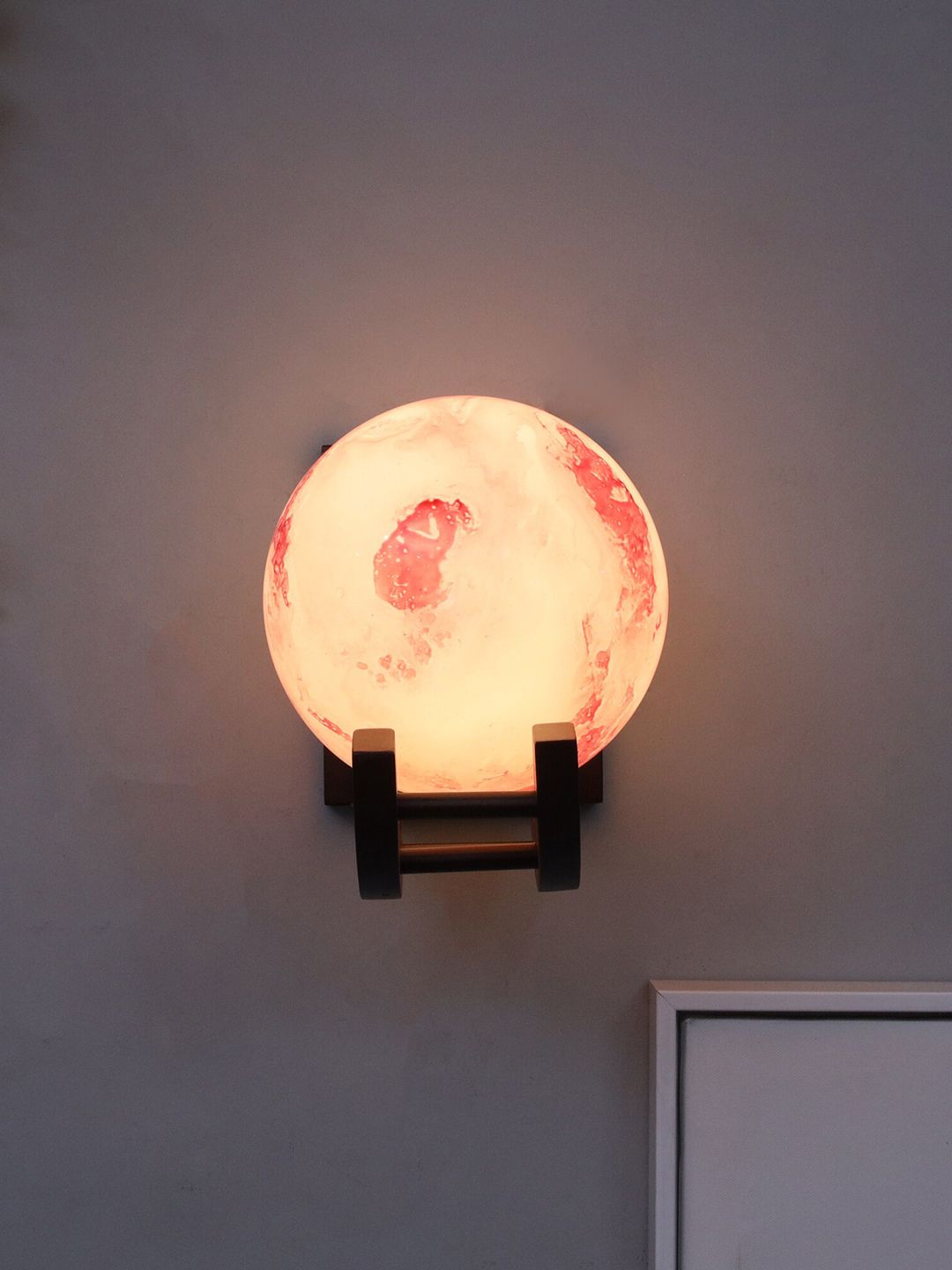 Homesake Red Mars Planet Nordic Glass Wall Lamps Price in India