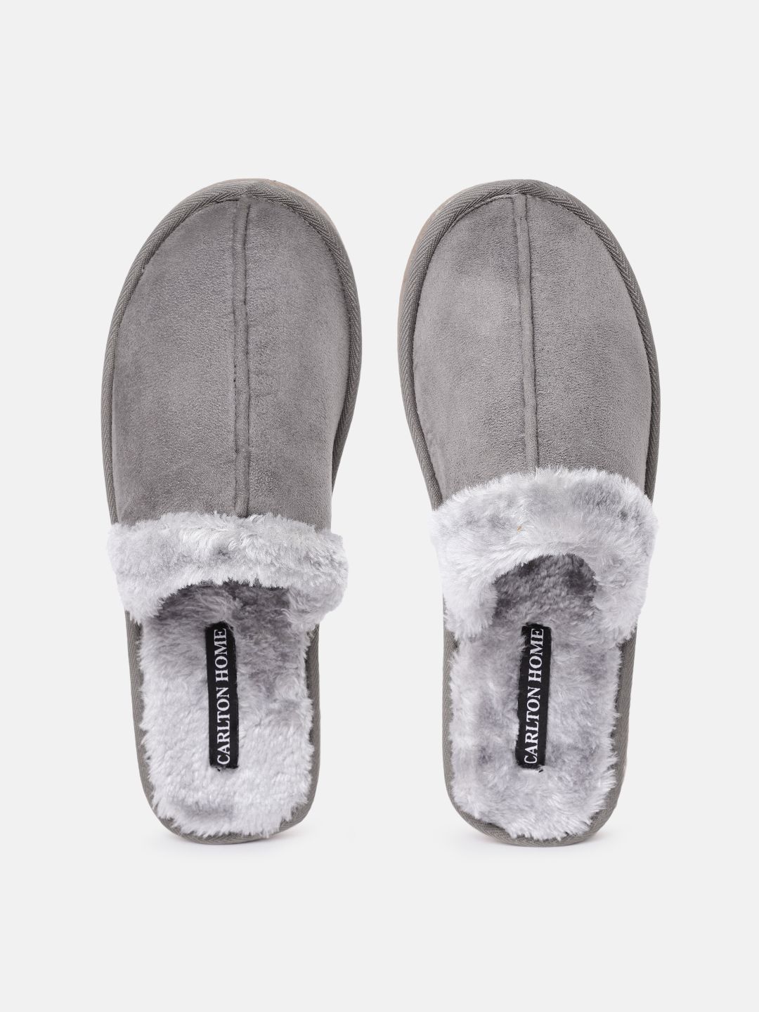 Carlton London Women Charcoal Grey Solid Room Slippers Price in India