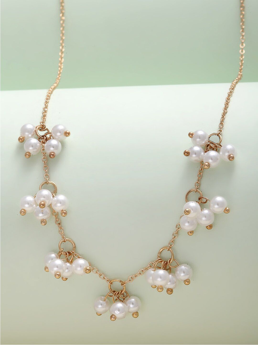 Ferosh Gold-Toned Peal Necklace Price in India