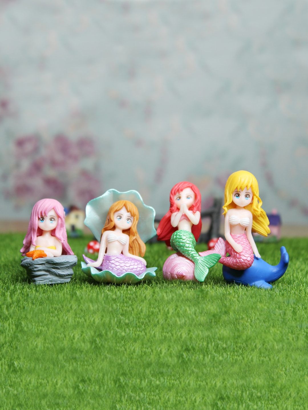 Wonderland Set of 4 Multi Mermaid Miniature Toys Price in India