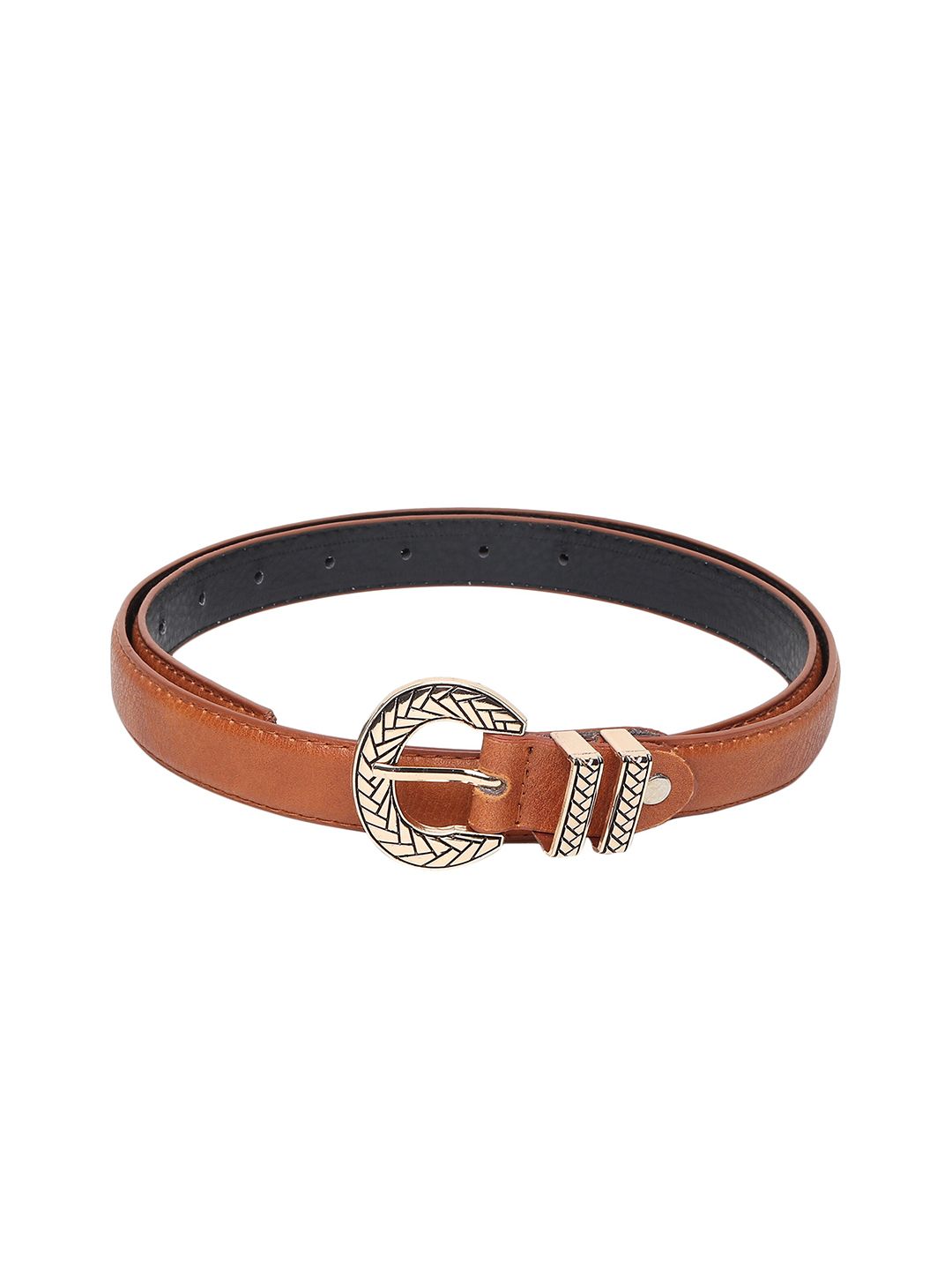 Swiss Design Women Tan PU Belt Price in India