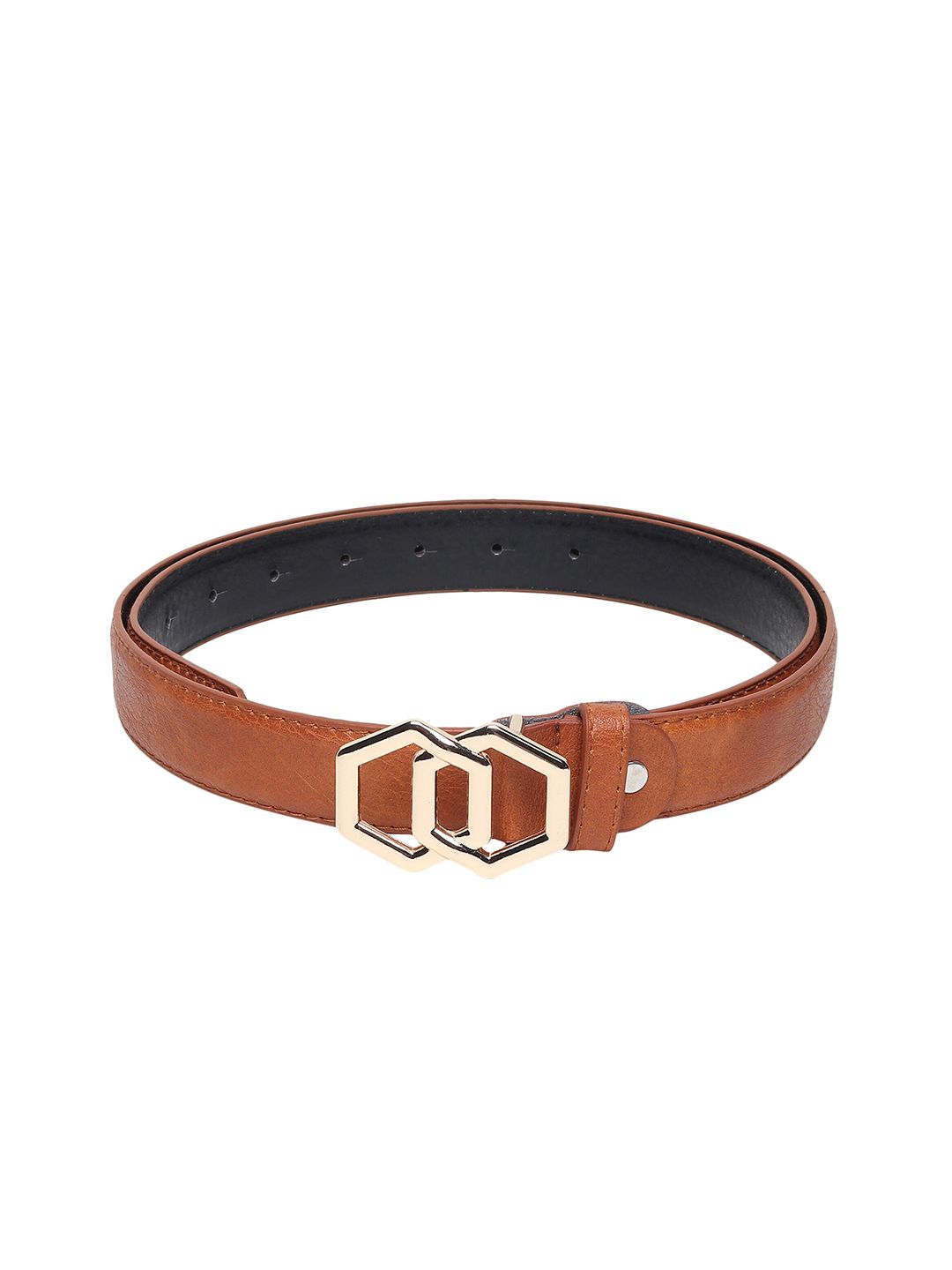 Swiss Design Women Tan PU Belt Price in India