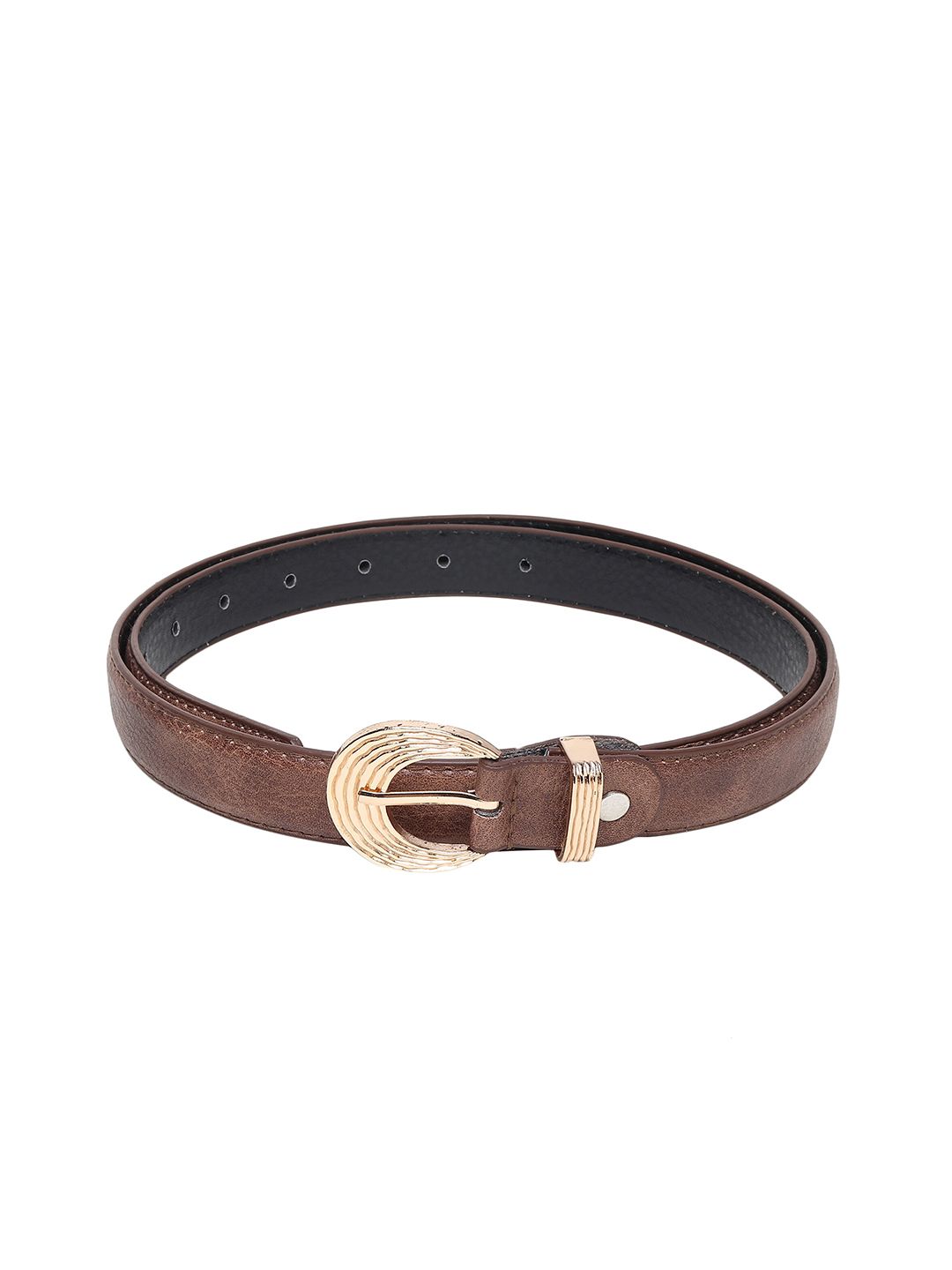 Swiss Design Women Brown Embellished PU Belt Price in India