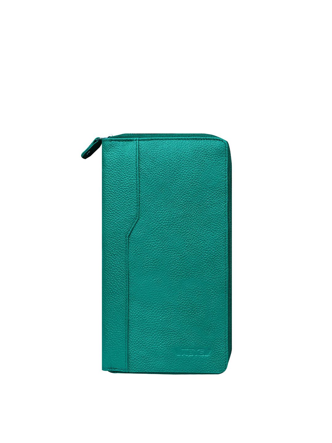 ABYS Unisex Teal Textured Leather Passport Holder with Passport Holder Price in India