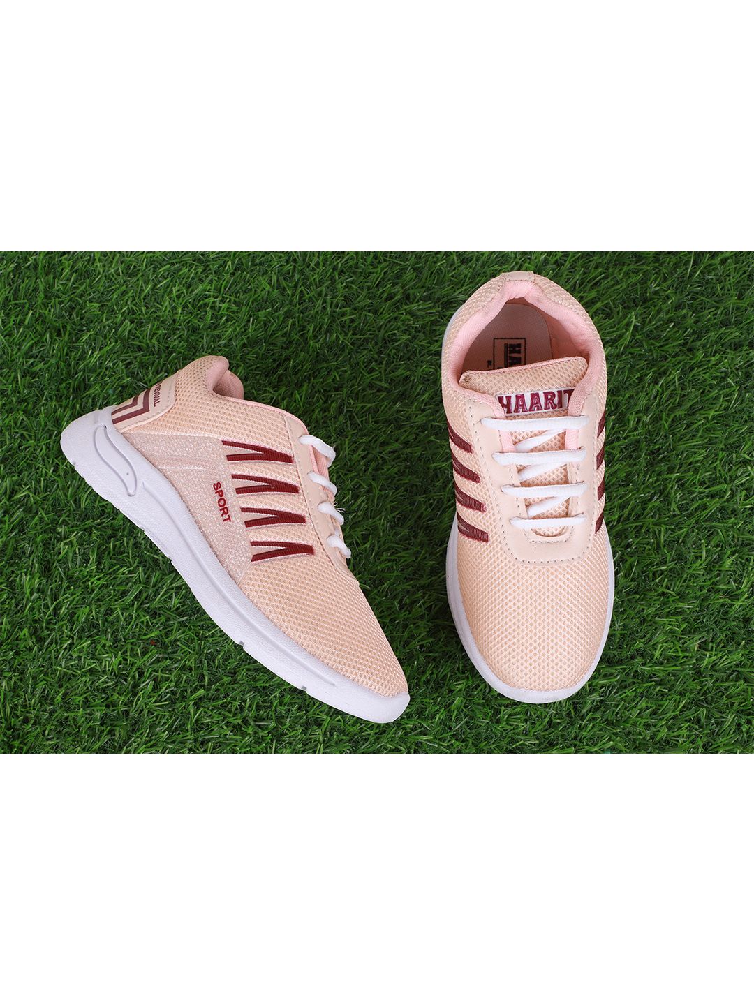 FABBMATE Women Peach-Coloured Walking Non-Marking Walking Shoes Price in India