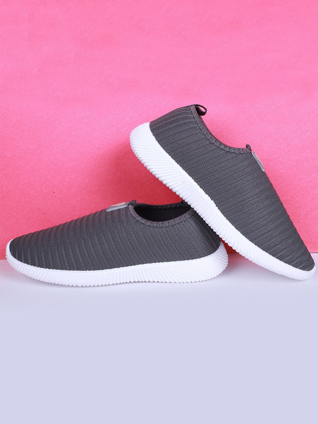 FABBMATE Women Grey Walking Non-Marking Shoes Price in India