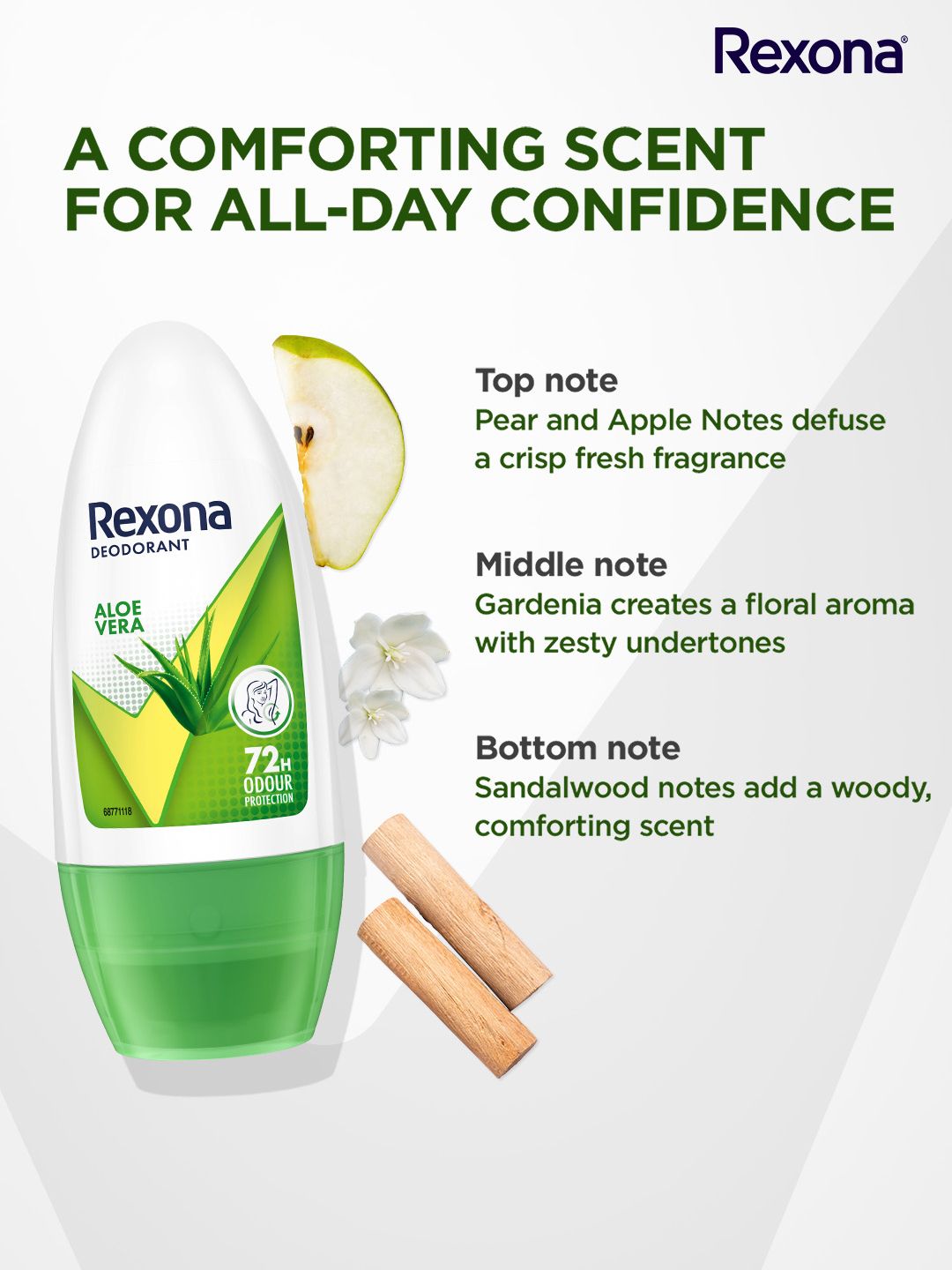 Buy REXONA Aloe Vera 72 H Odour Protection Underarm Roll-On Deodorant - 50  ml - Roll-Ons for Women 16833658 | Myntra