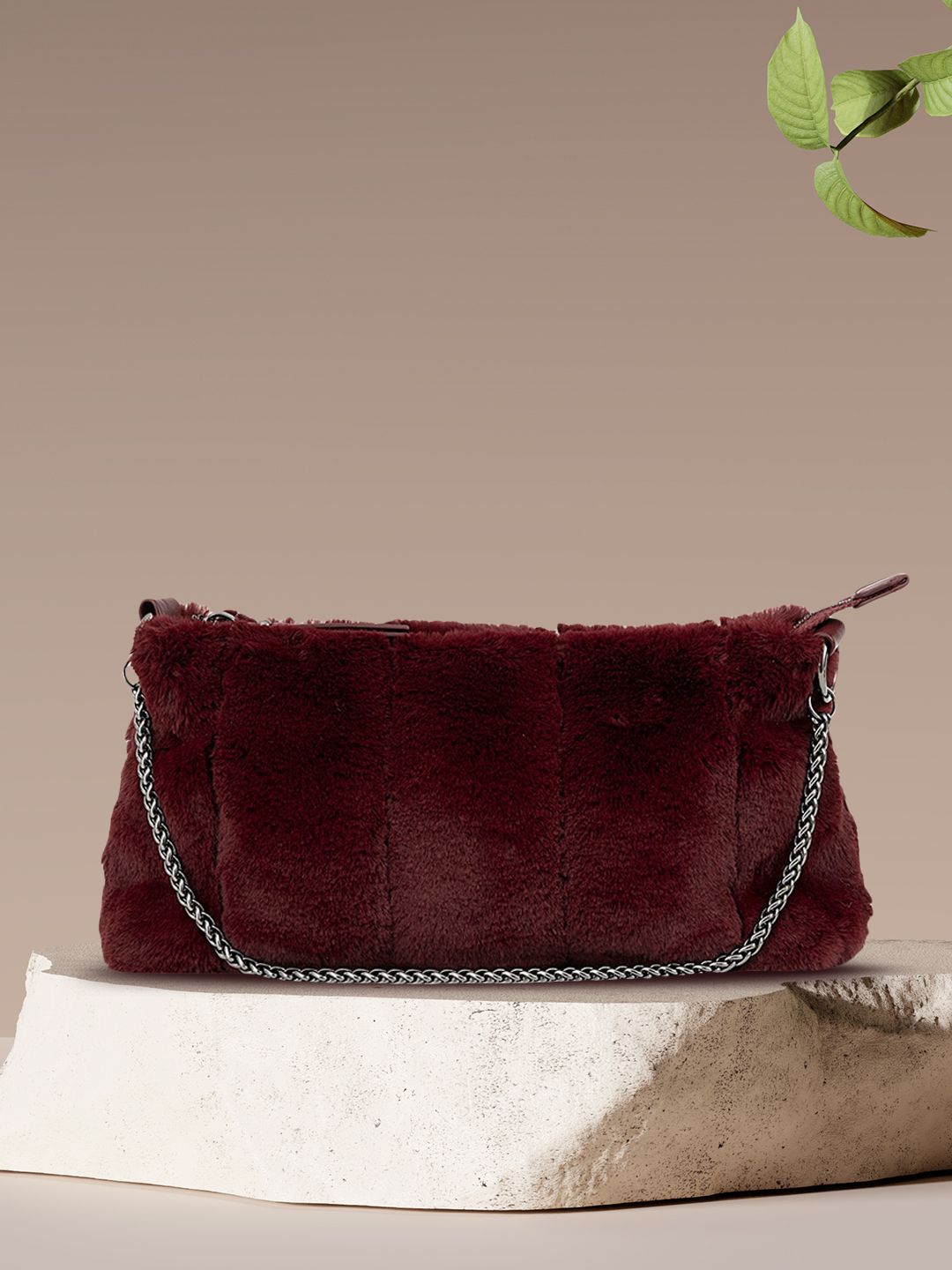 MIRAGGIO Red Textured Structured Sling Bag Price in India