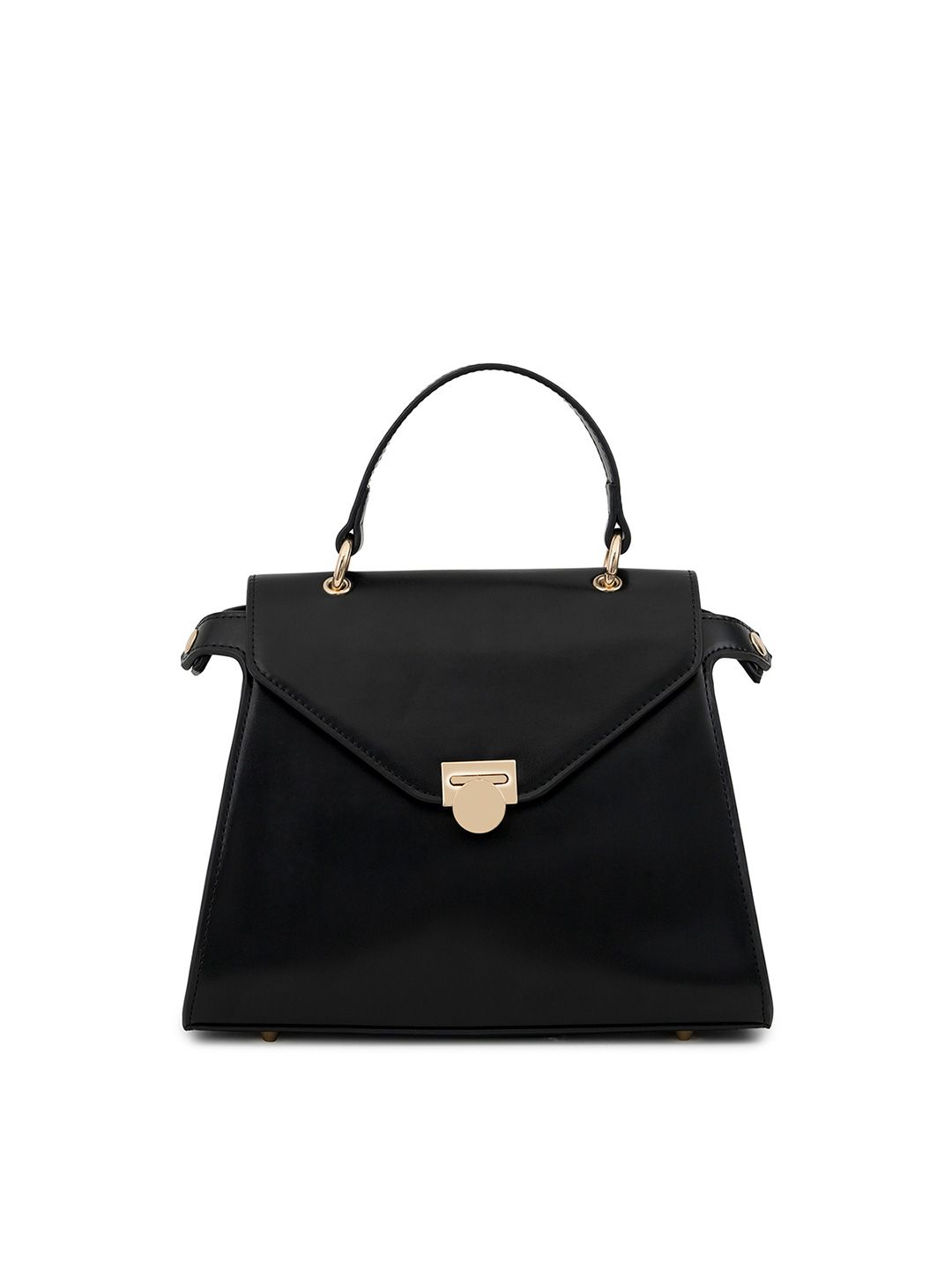 MIRAGGIO Women Black PU Structured Satchel Price in India