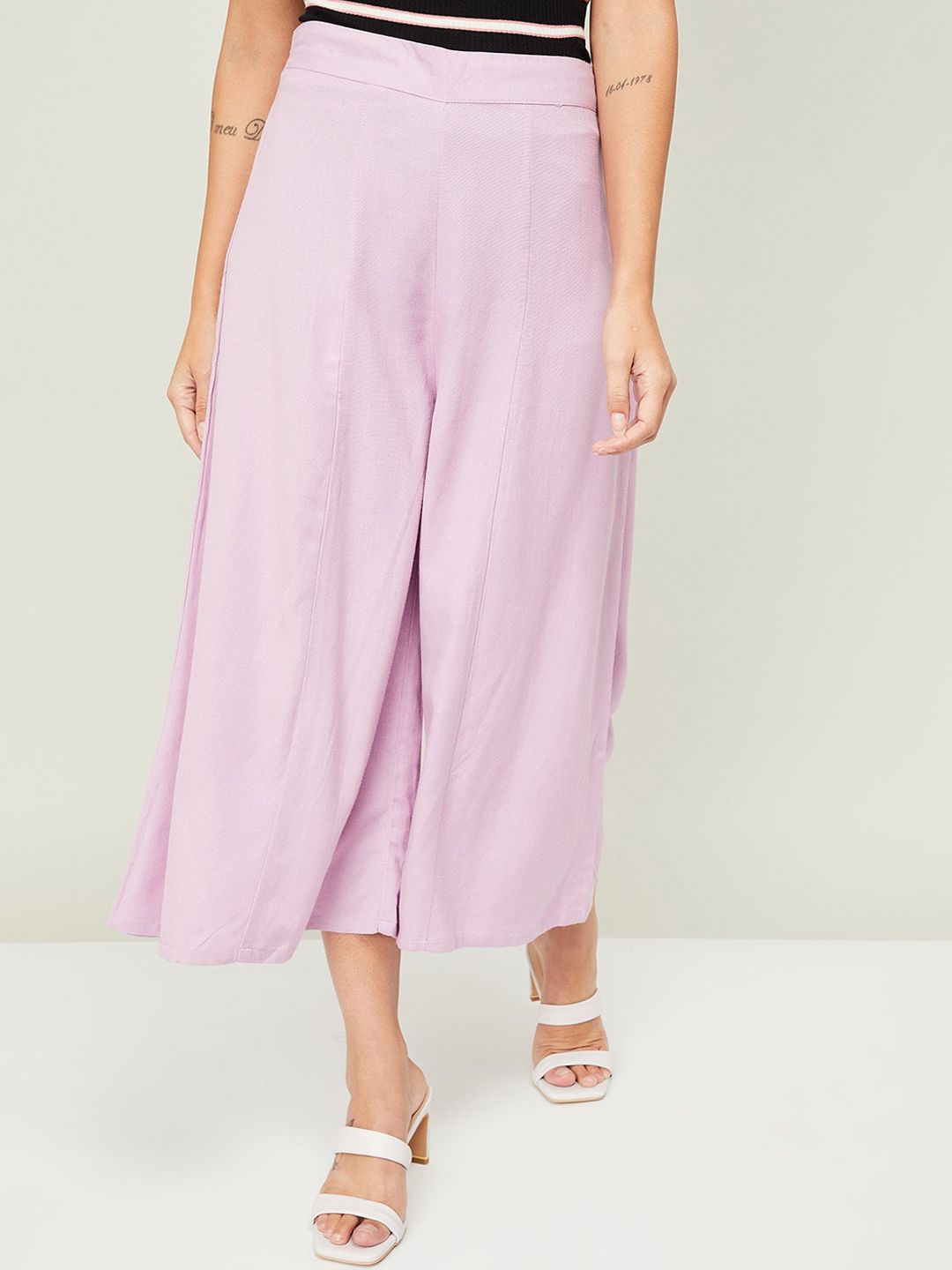 CODE by Lifestyle Women Purple Culottes Trousers Price in India