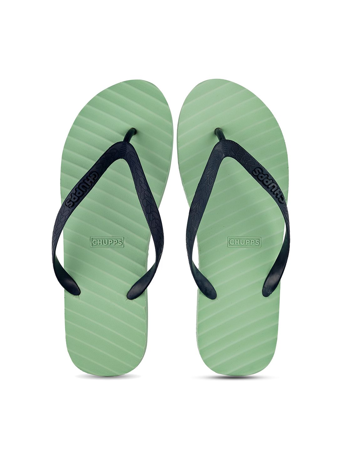 CHUPPS Women Green Banana Leaf Natural Rubber Thong Flip-Flops Price in India