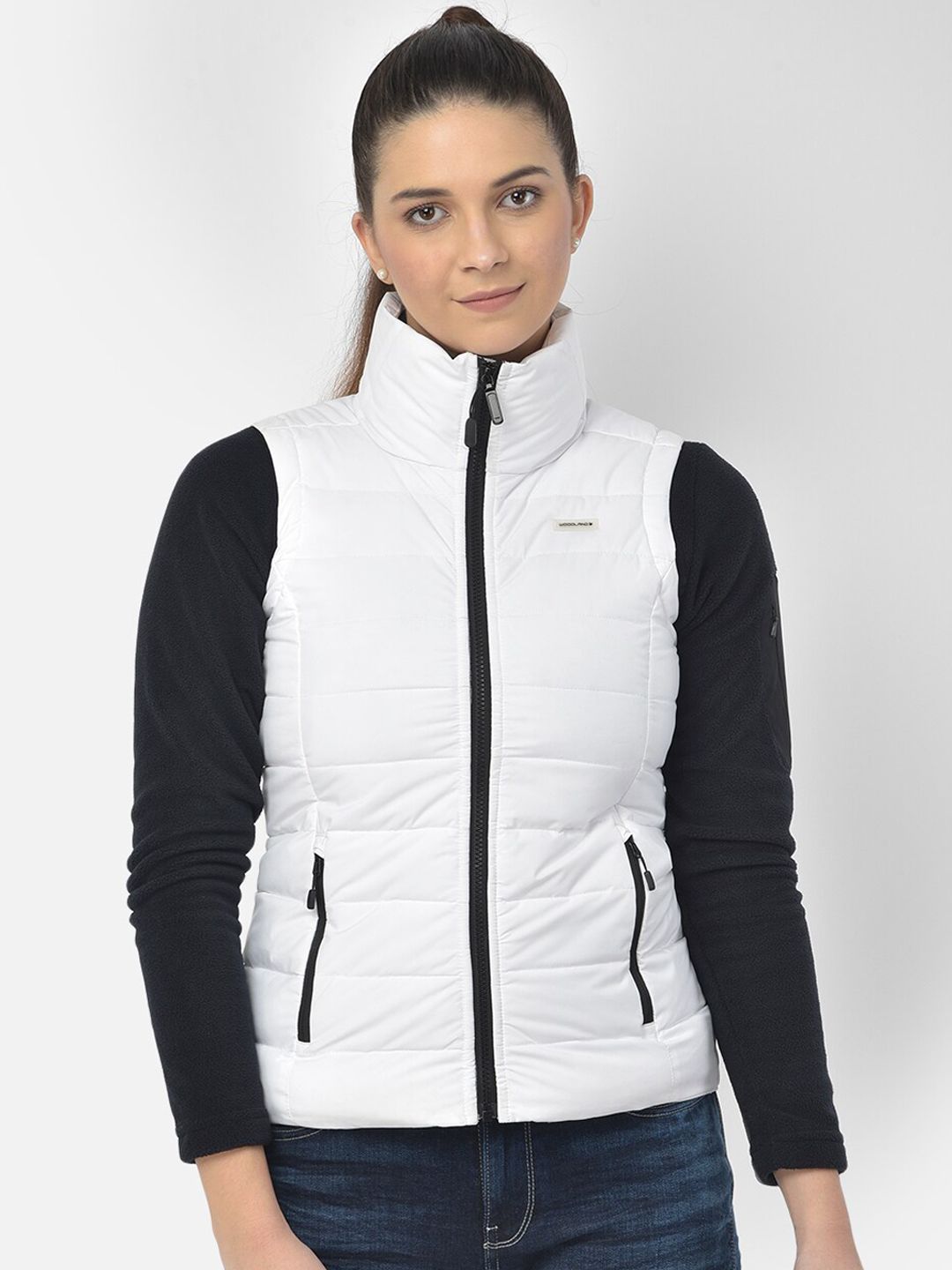 Woodland Women White Water Resistant Puffer Jacket Price in India