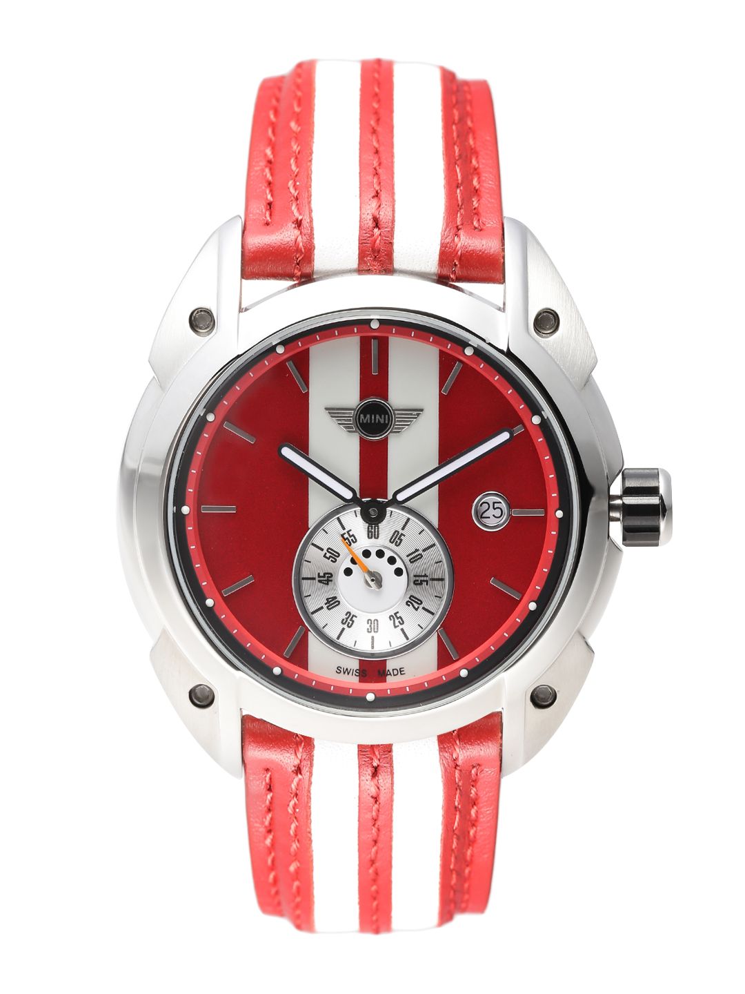 Buy MINI COOPER Men Red & White Striped Dial Watch MINI70E