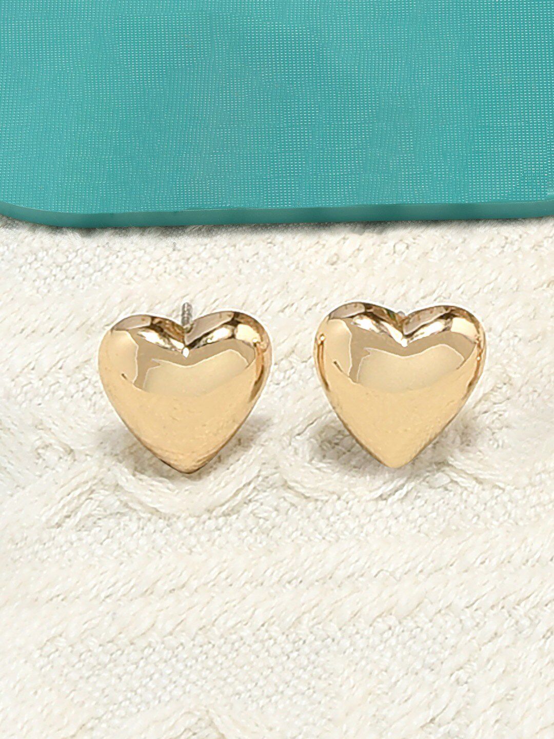 AMI Gold-Plated Heart Shaped Studs Price in India