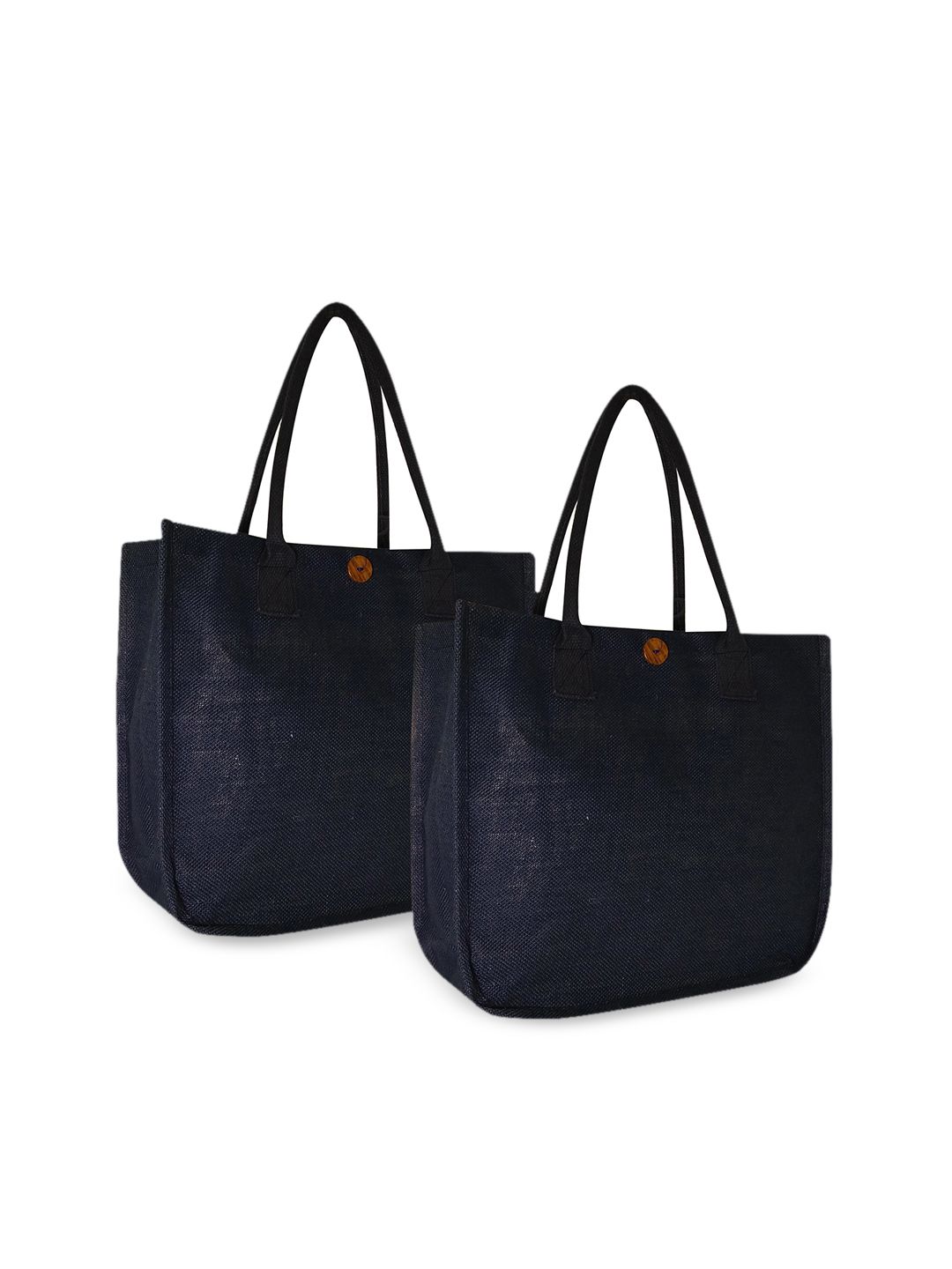 earthbags Pack Of 2 Blue Textured Oversized Shopper Tote Bags Price in India