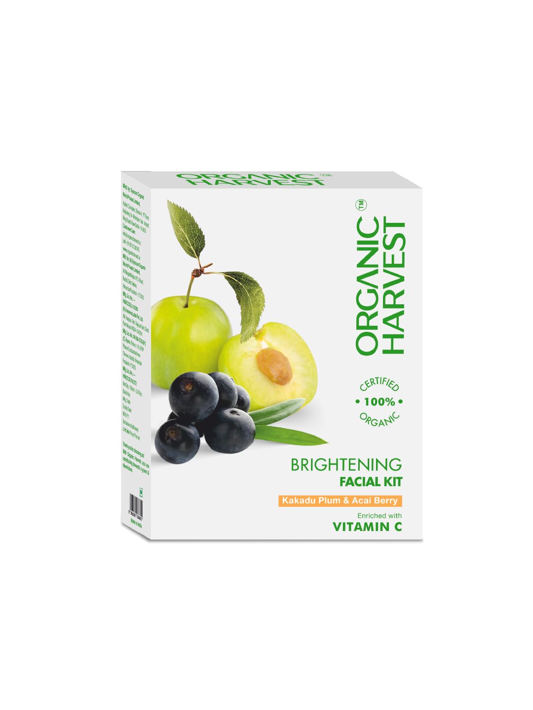 Organic Harvest Brightening Facial Kit with Kakadu Plum & Acai Berry Extracts