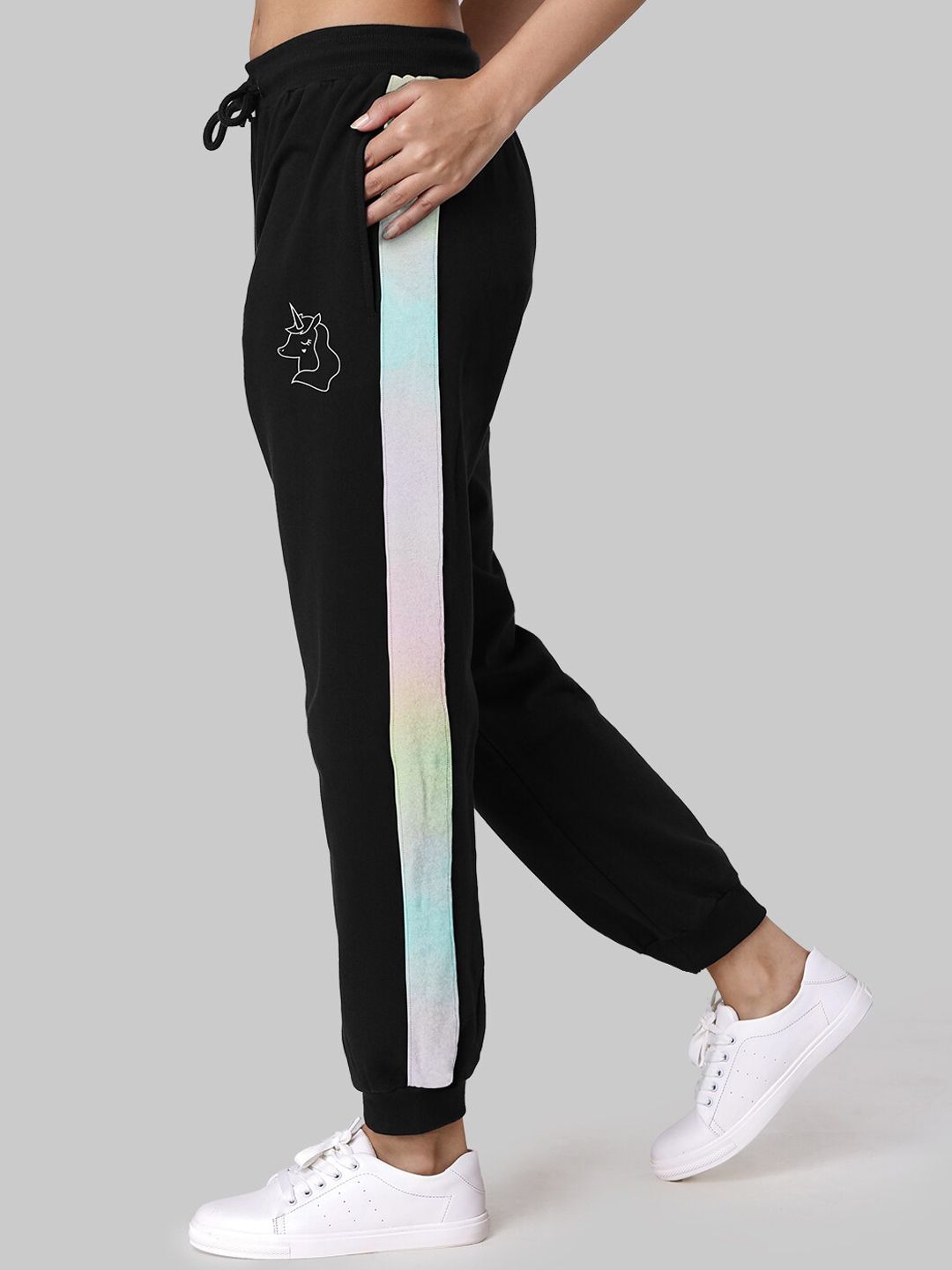 The Souled Store Women Black Cotton Regular Joggers Price in India