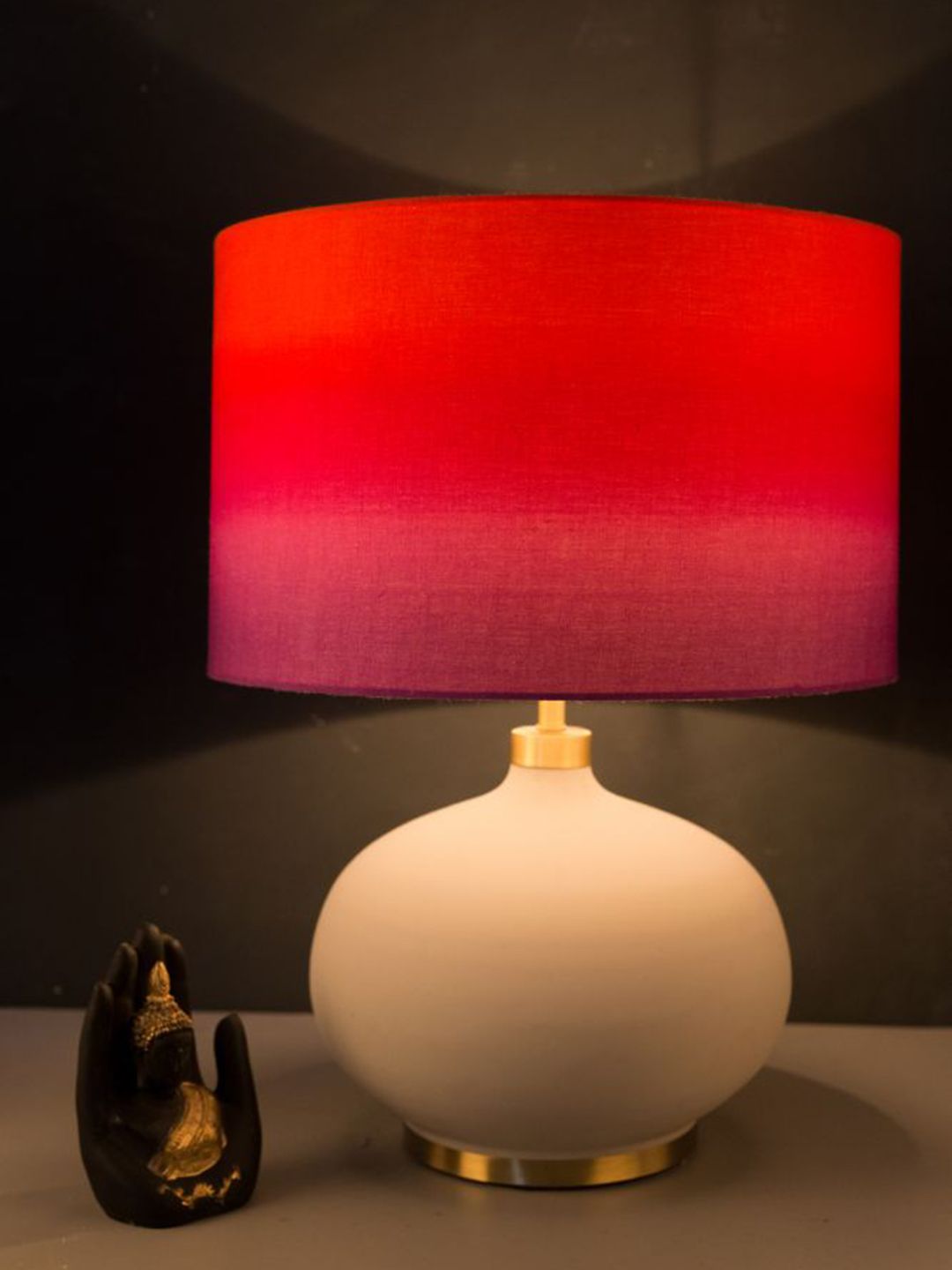 Grated Ginger Red & Pink Contemporary Table Lamp Price in India