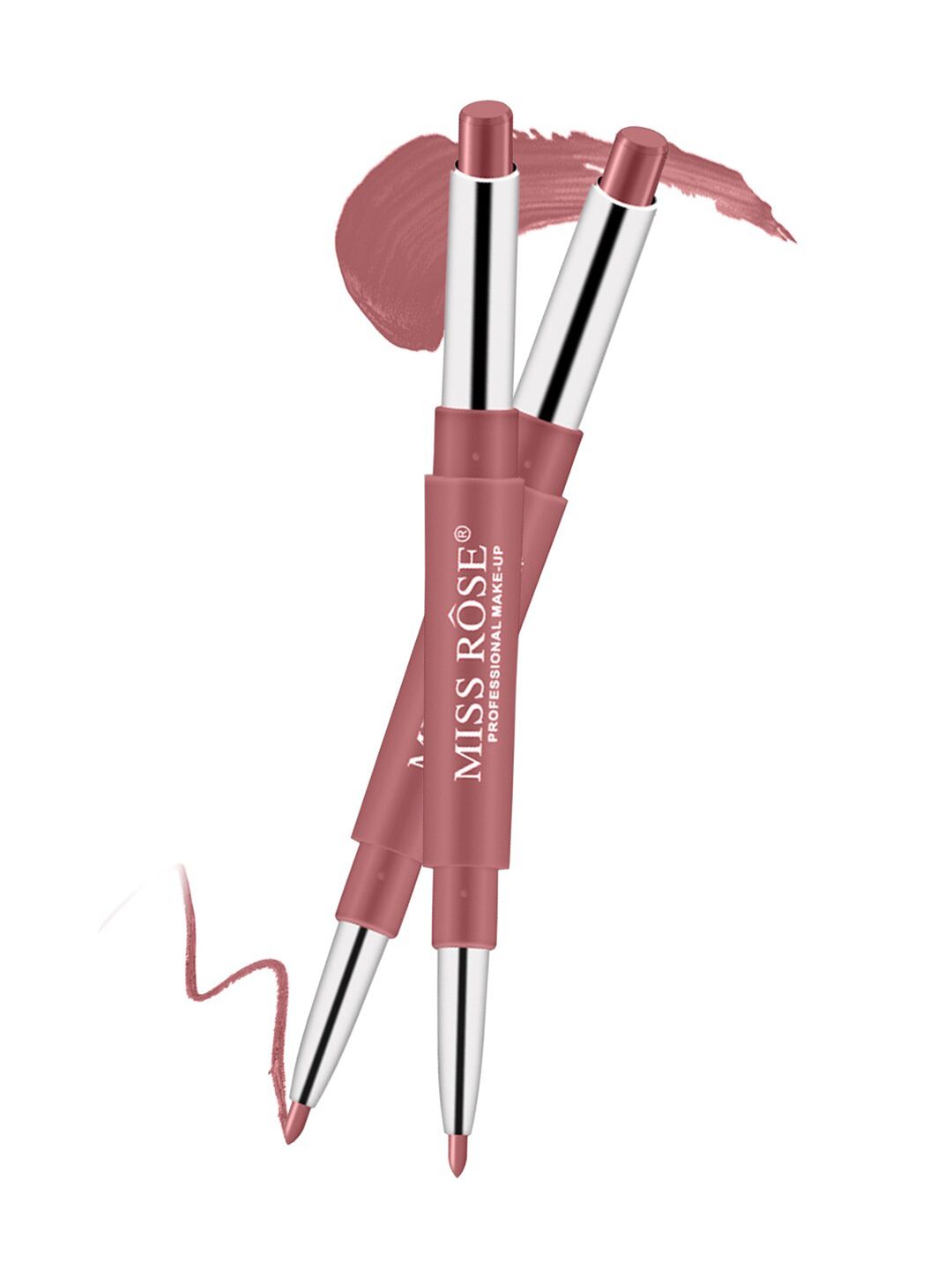 MISS ROSE 2 In 1 CreamyMatte Lipstick - Violet Fatale Price in India