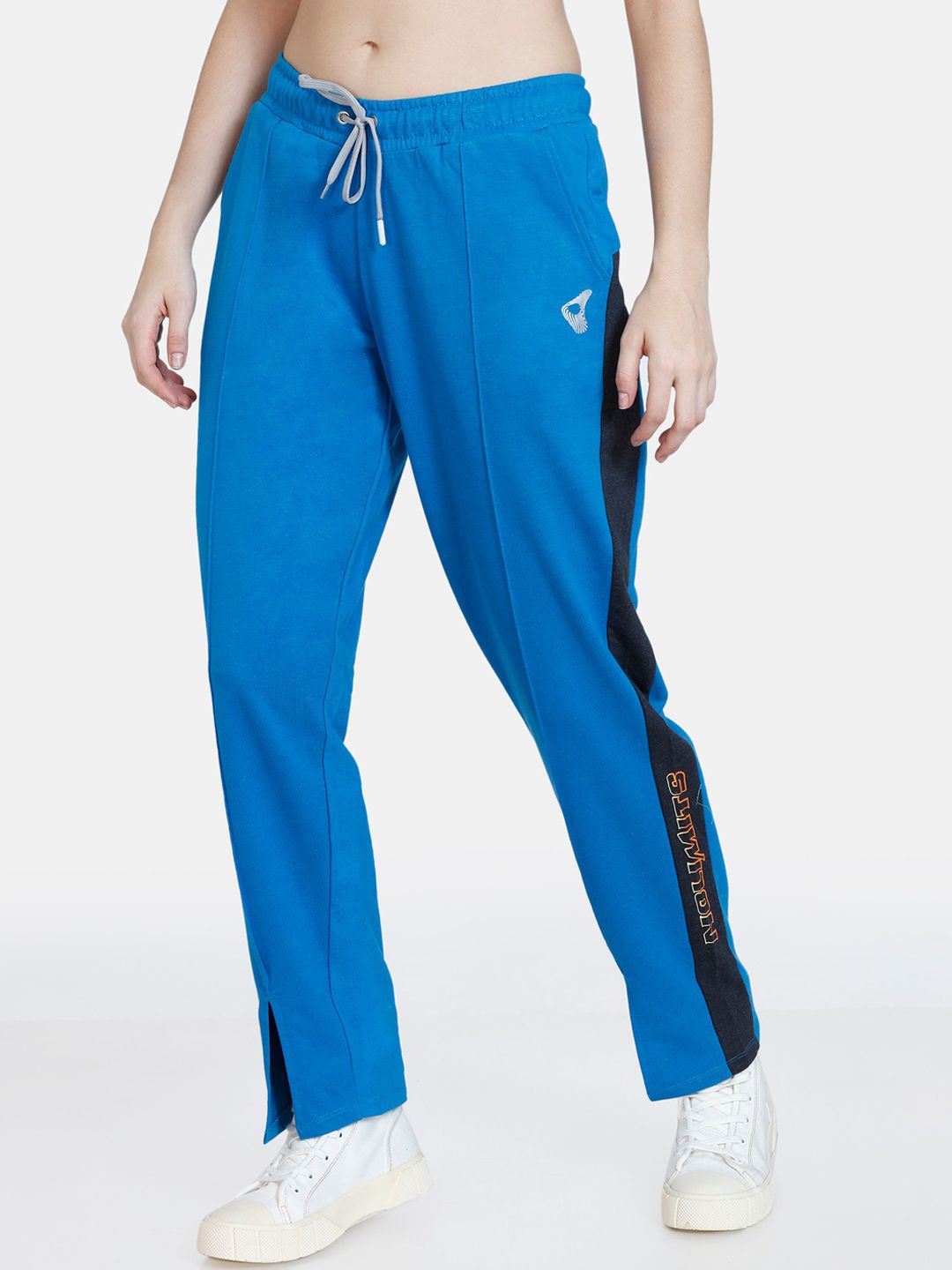 Zelocity by Zivame Women Blue Solid Straight-Fit Joggers Price in India