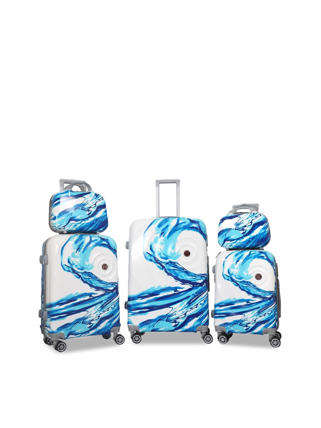 Polo Class Set Of 5 Hard Sided Trolley Suitcases & Vanity Bags Price in India