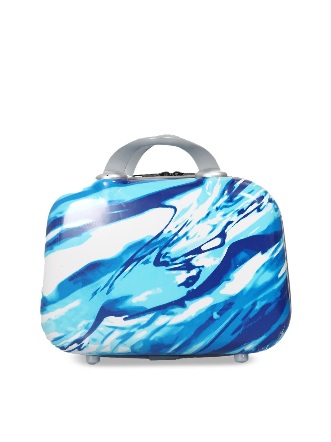 Polo Class Blue & White Printed Hard-Sided Travel Vanity Suitcase Price in India