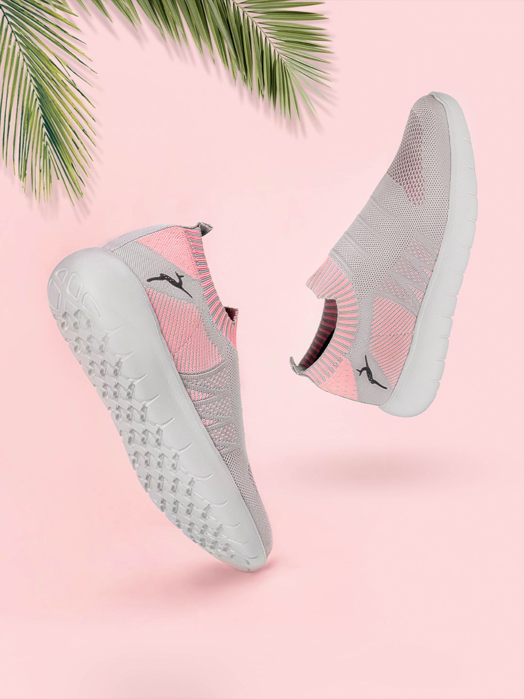 Marc Loire Women Pink & Grey Colourblocked Lightweight Slip-On Sneakers Price in India
