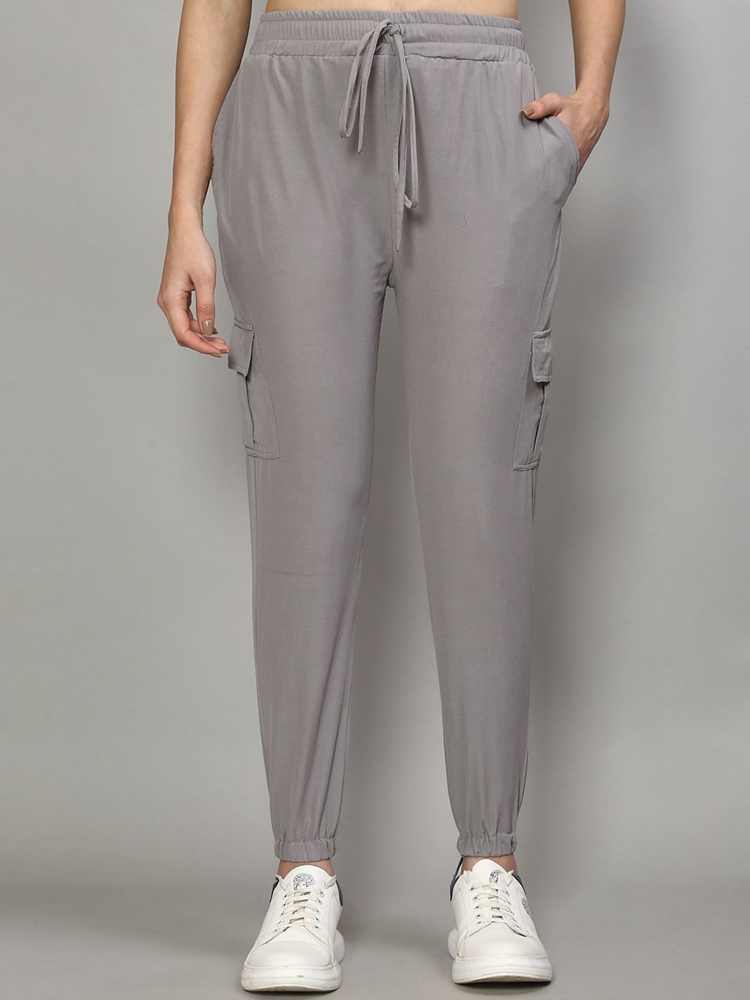 GRACIT Women Grey Joggers Trousers Price in India