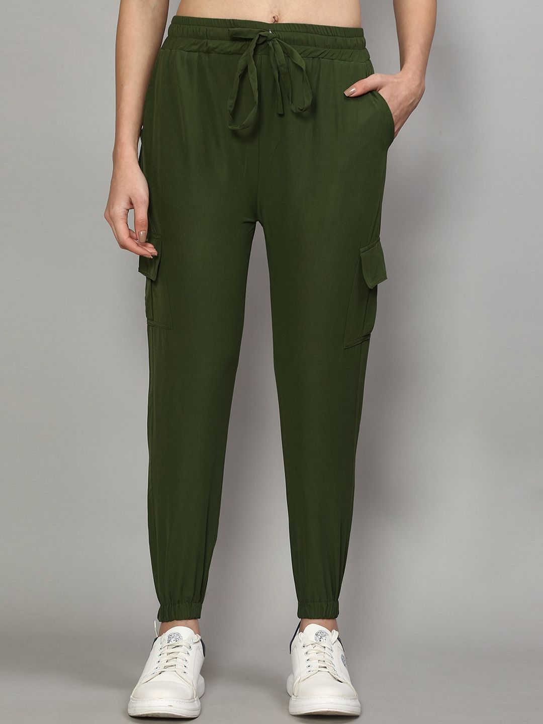 GRACIT Women Green Joggers Trousers Price in India