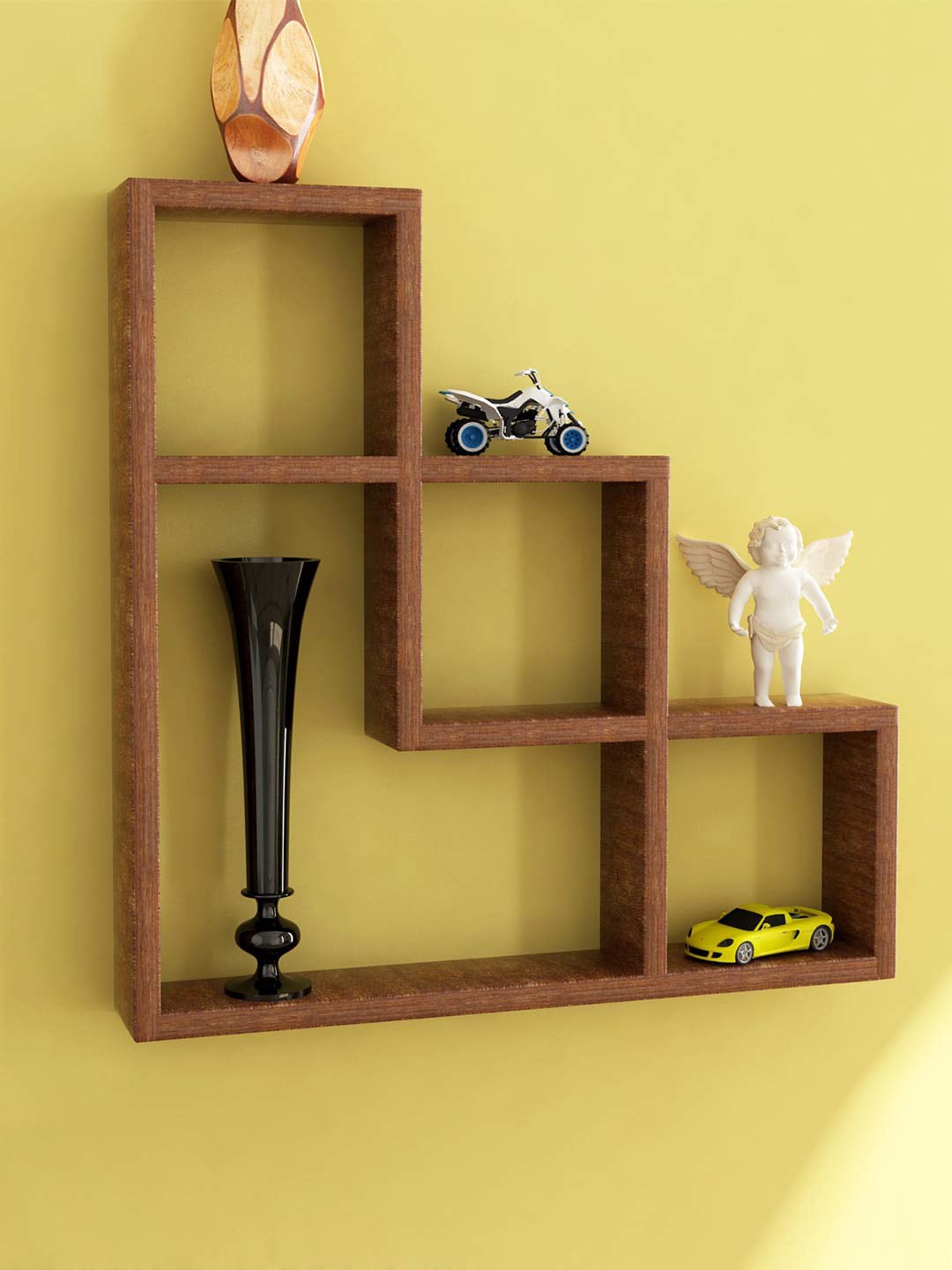 Home Sparkle Brown Wall Rack Price in India