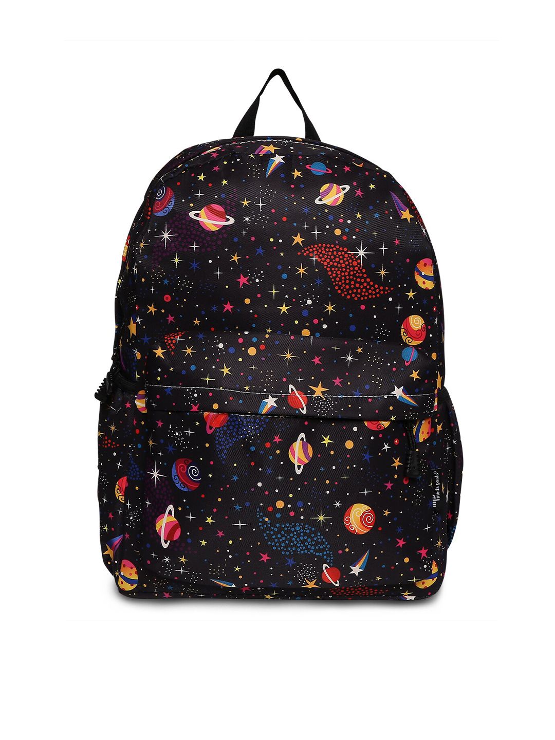 SATCHEL Women Black Galaxy Printed Backpack Price in India