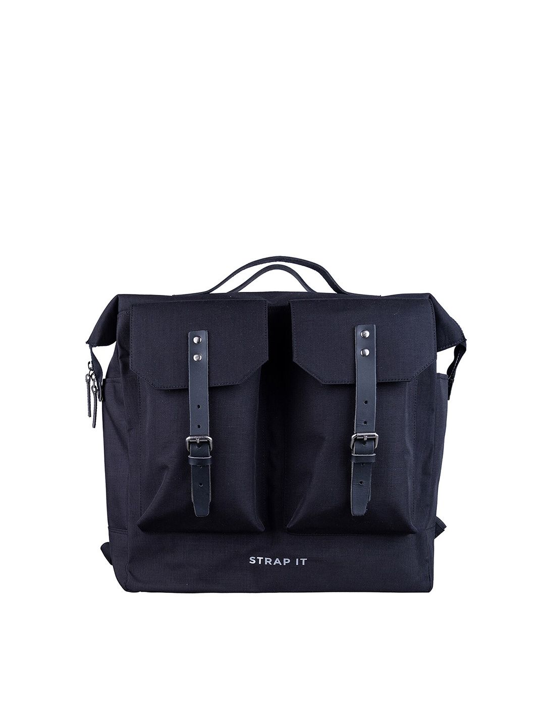 STRAP IT Unisex Black Backpack with Shoe Pocket Price in India