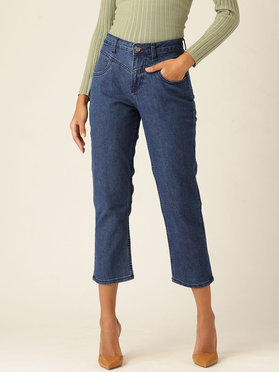 DressBerry Women Blue Stretchable Jeans Price in India