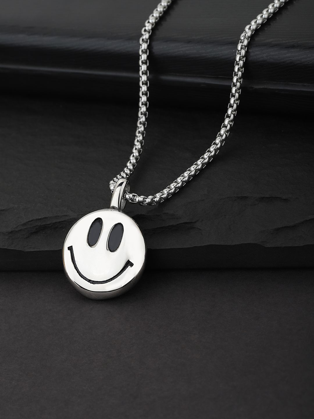 Carlton London Silver-Plated & Black Necklace Price in India