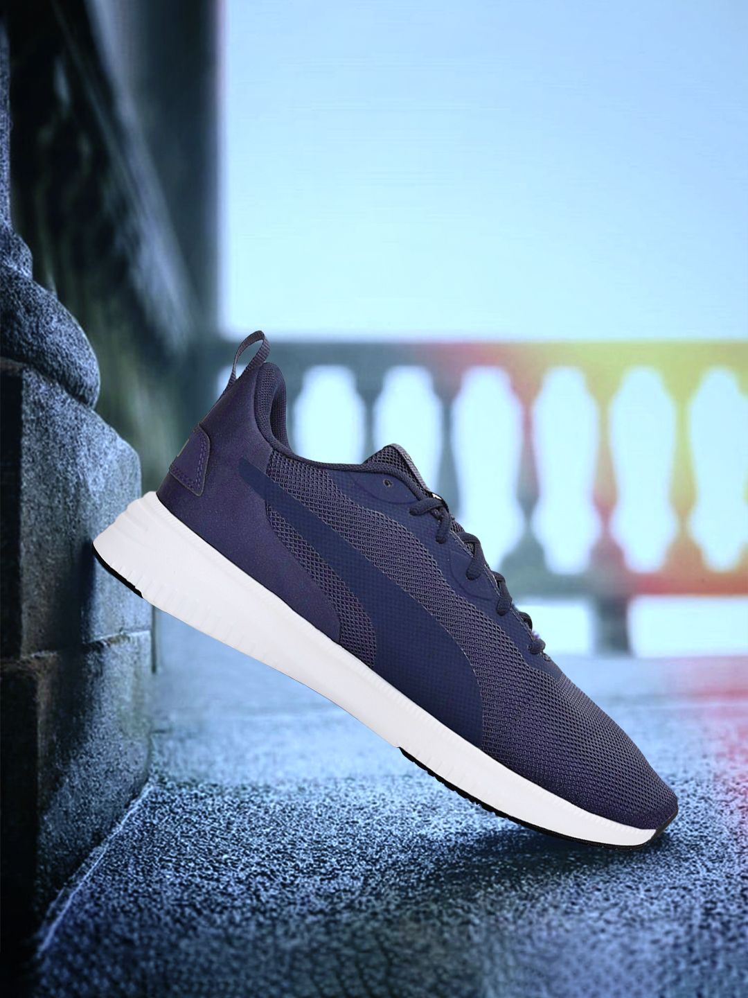 Puma Men Blue Flyer Flex Knit Running Shoes