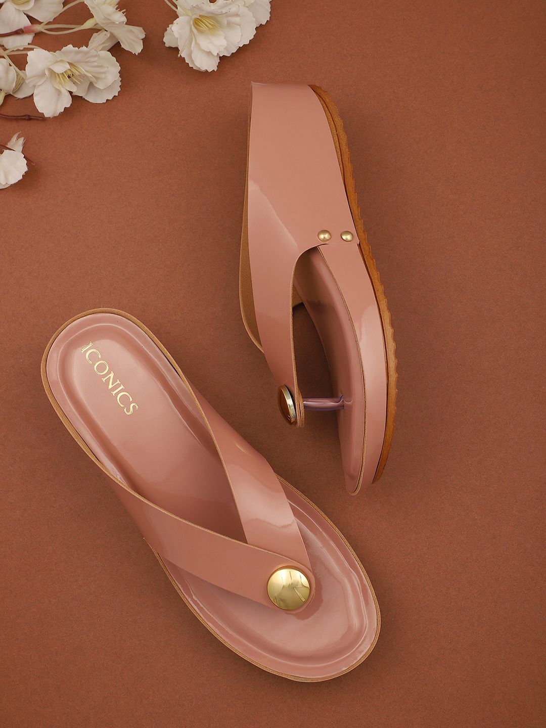 ICONICS Pink Wedge Sandals Price in India