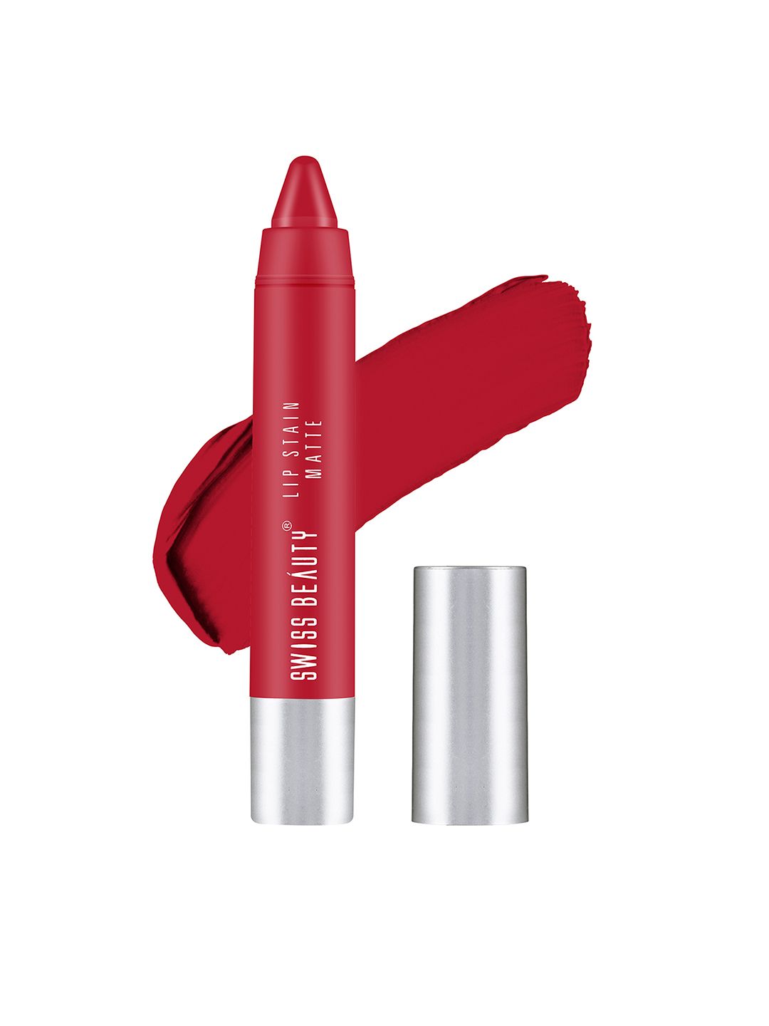 SWISS BEAUTY Lip Stain Matte Lipstick - Coral Red Price in India