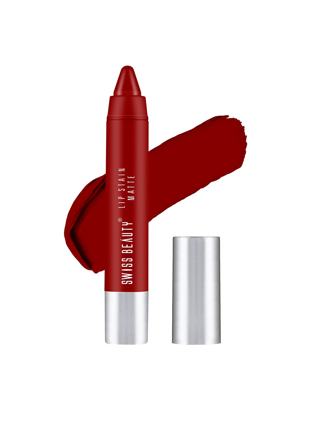 SWISS BEAUTY Lip Stain Matte Crayon Lipstick - Russian Red