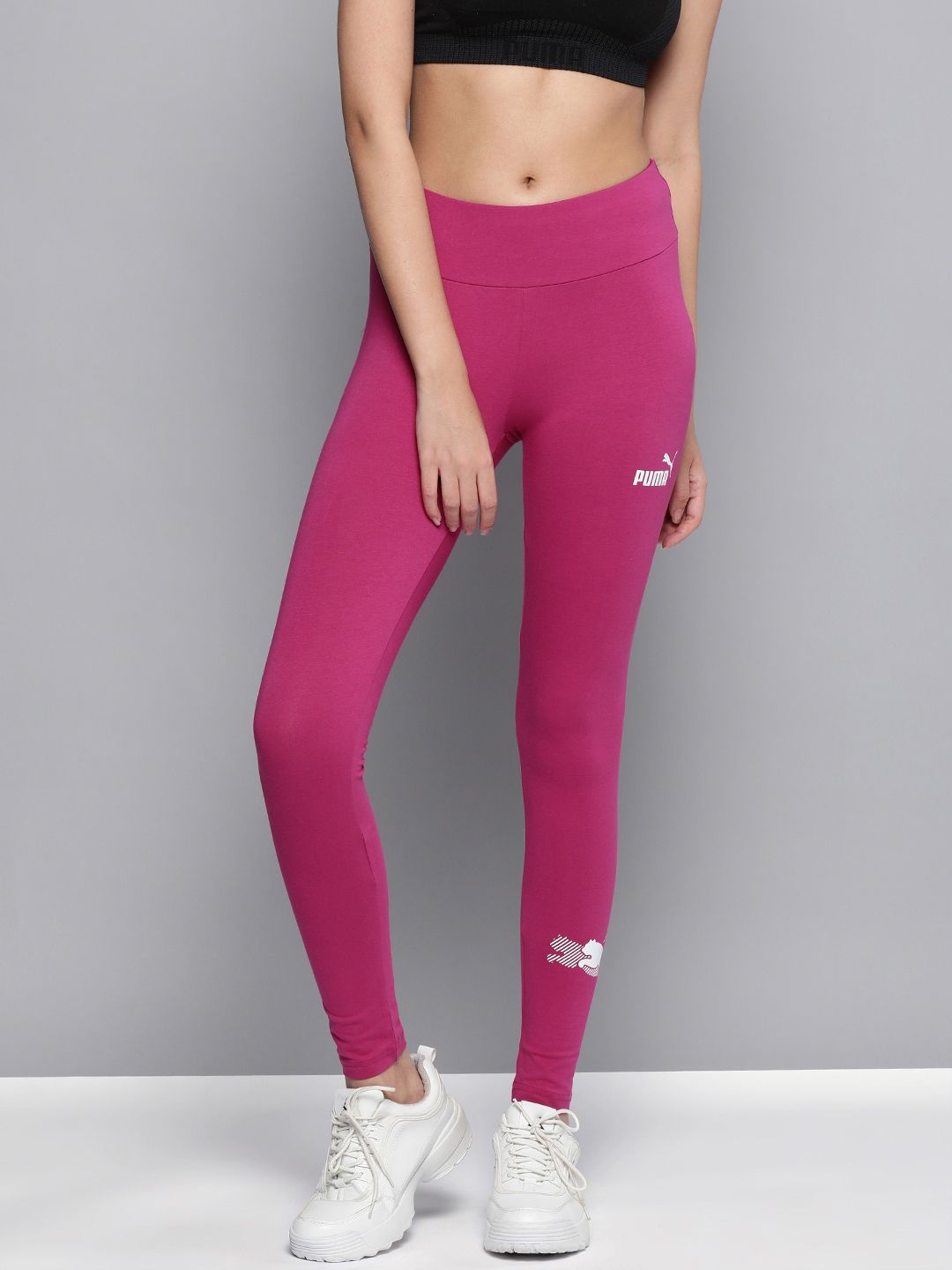 Puma Women Pink Power Tights with Printed Detail Price in India