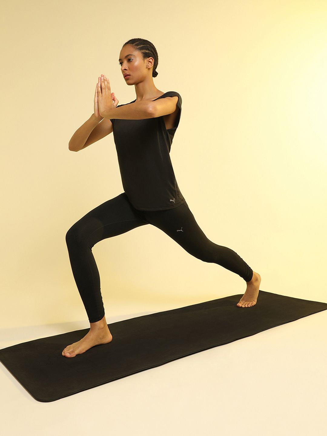 Puma Women's Black Solid High Rise  Yoga Leggings Price in India
