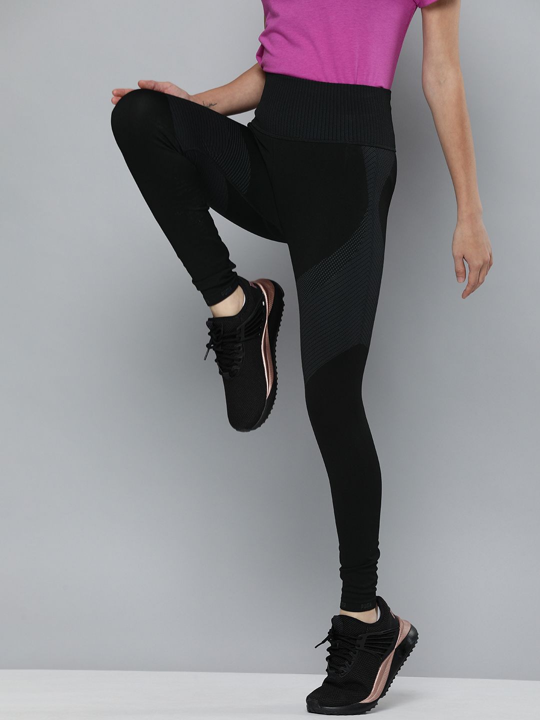 Puma Women Black FormKnit Seamless Tights Price in India